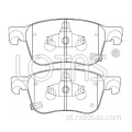 Conjunto de pastilhas de freio para carro semi-metálico Tiida